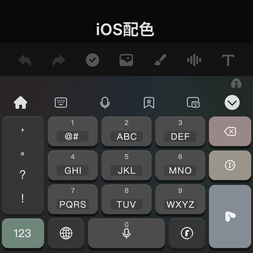 浅彩 安卓苹果iOS双系统 官方百度输入法极简皮肤 智能双色