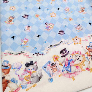 【60支棉】爱丽丝花园OB11BJD星黛露小布棉花娃娃衣柄图原创布料