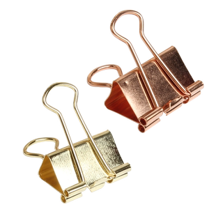 金色银色长尾夹燕尾夹大号中号小号票据铁夹子混合装文件试卷固定书本文具夹蝴蝶鱼尾凤尾雁尾反尾夹玫瑰金色