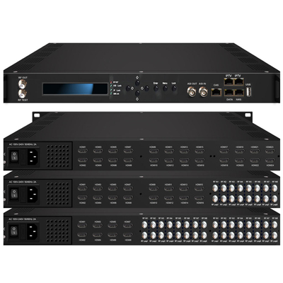 酒店数字IPTV系统HDMI/DVBS2转IP/RF射频DVBT ISDBT DVBC调制器