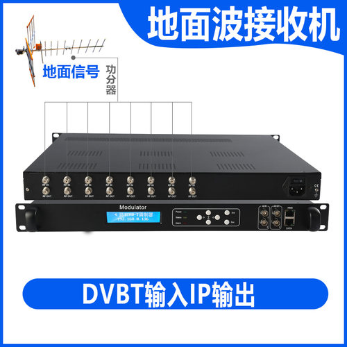 4/8/16/20/24路DVB S2 DVB T2转IP DTMB/DVBC/DVBT调制器带屏ASI