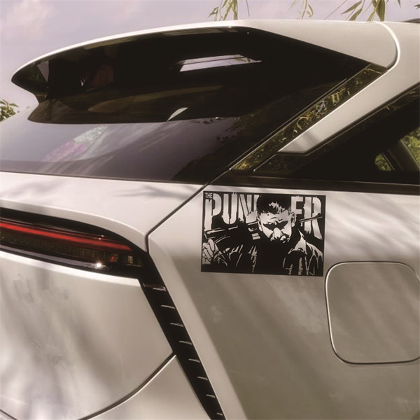 The Punisher惩罚者个性海报车贴车身改装贴纸车尾后窗创意男人