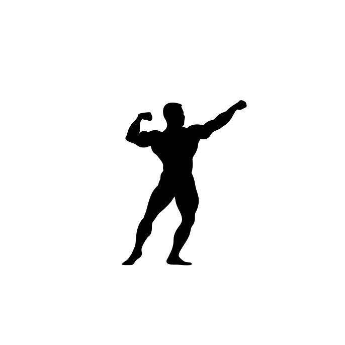 健身男图标贴纸肌肉男小贴画汽车改装装饰贴个性潮贴纸防水防晒