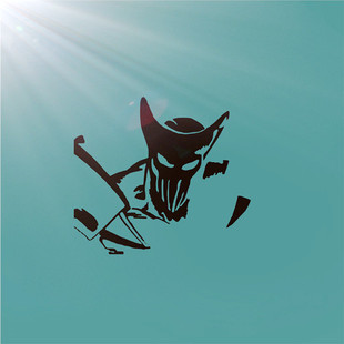 个性抽象图邪恶幽灵图案特遣队汽车改装饰贴车尾划痕贴画电脑贴纸