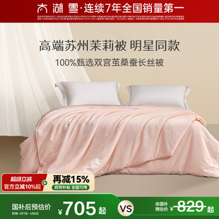 太湖雪100%双宫茧桑蚕长丝被春秋子母被芯秋冬被馨柔