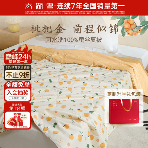 太湖雪棉100%贡缎蚕丝夏被