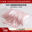 太湖雪桑蚕丝真丝枕套单面19姆米刺绣蚕猫枕套一只装