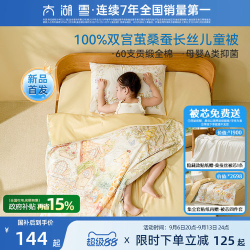 太湖雪儿童蚕丝被幼儿园午睡被