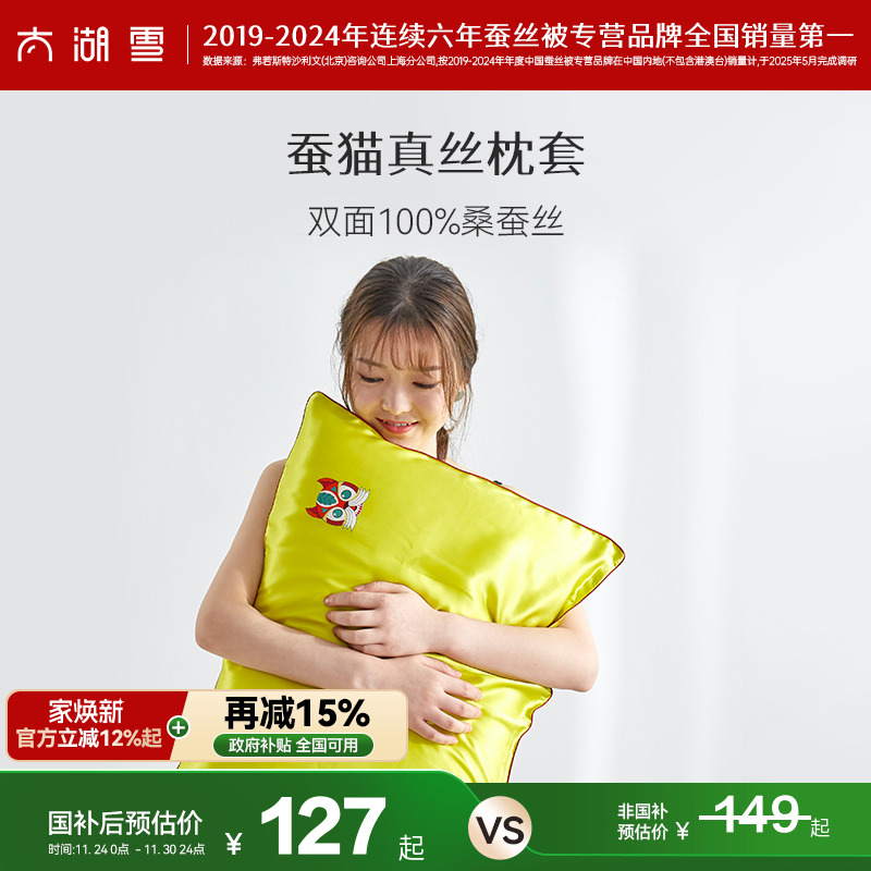 太湖雪桑蚕丝双面真丝时尚枕套