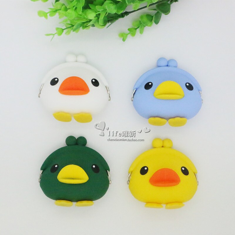 3D硅胶零钱包卡通女钥匙包迷你韩国小鸡小钱包创意收纳包果冻包