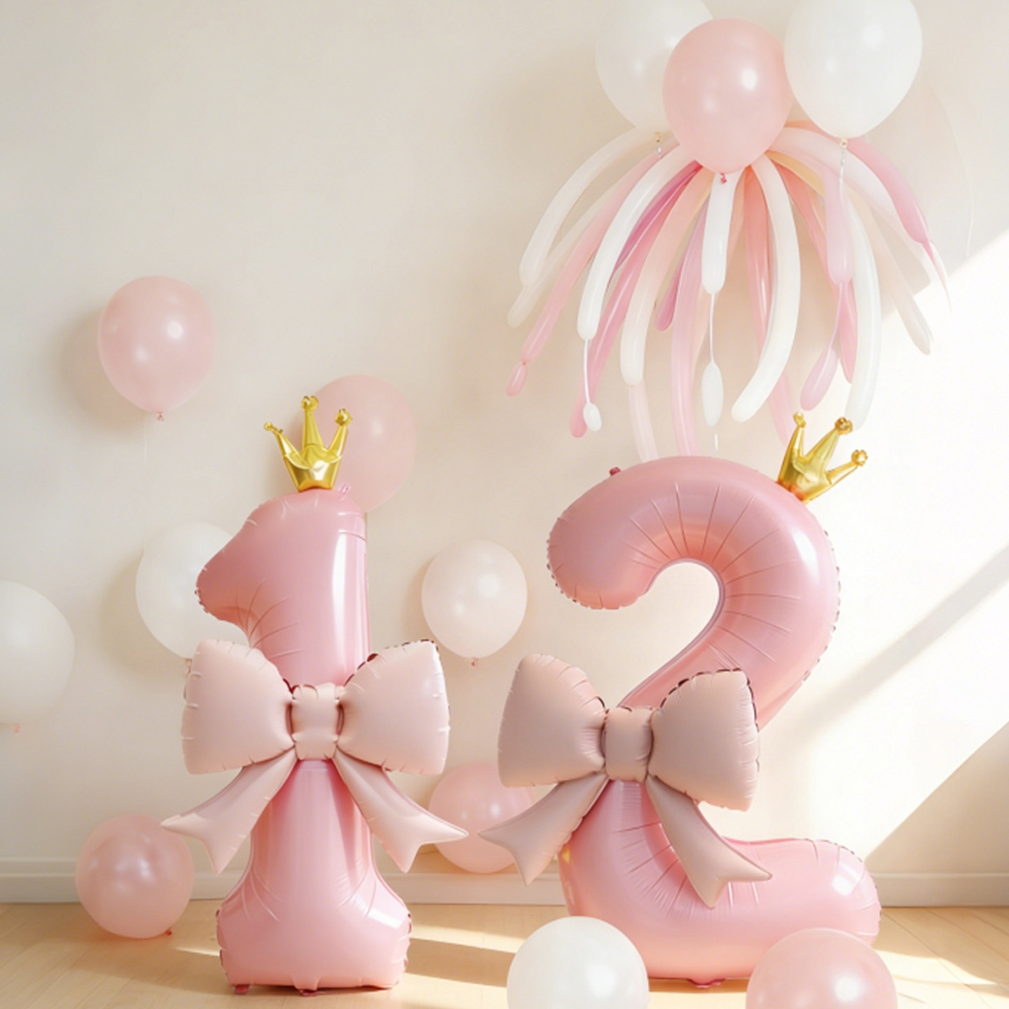 小女孩粉色生日数字气球装饰场景布置女童氛围感宝宝派对拍照道具,节庆用品/礼品,气球,淘宝优惠券,粉丝福利购,淘宝优惠卷