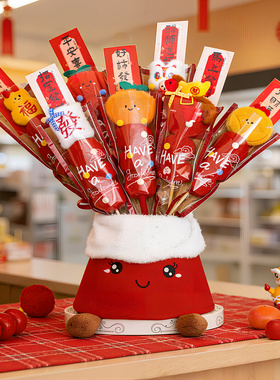 新春贺年装饰福桶桌面柜台摆件