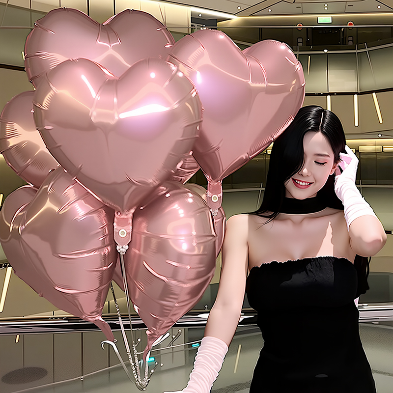 情人节心形气球商场门店氛围布置