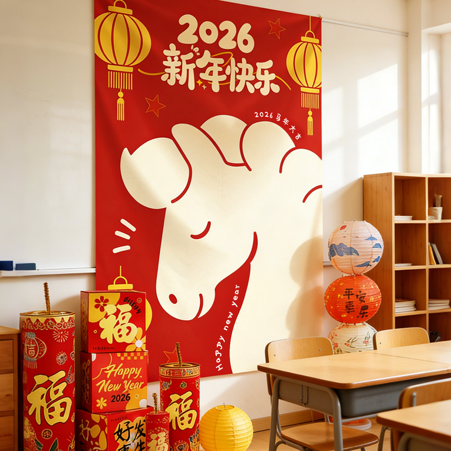 2026新年装饰品条幅背景布过年墙面挂布年味氛围布置打卡拍照道具,节庆用品/礼品,节日装扮用品,淘宝优惠券,粉丝福利购,淘宝优惠卷