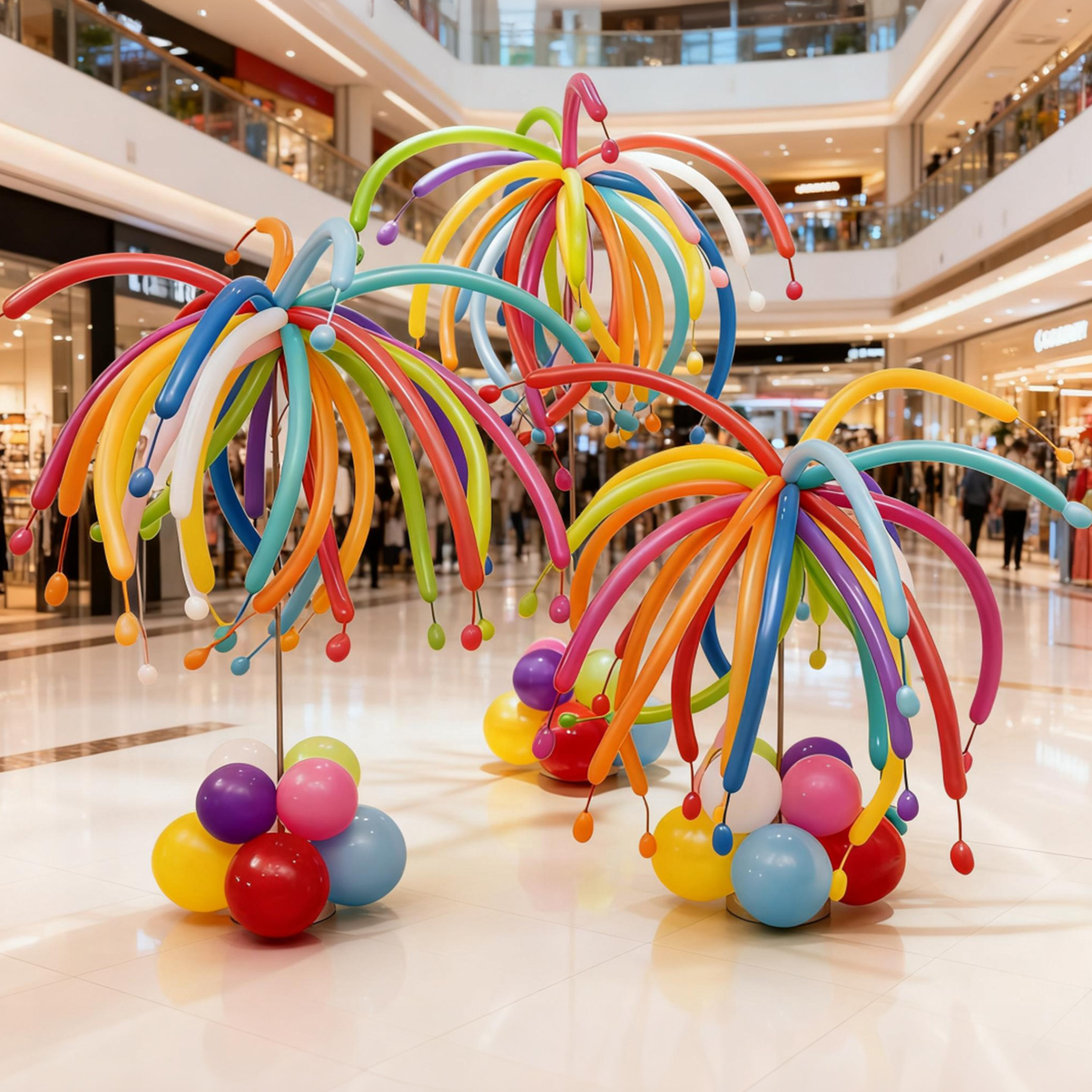 新春贺年装饰烟花气球创意摆件