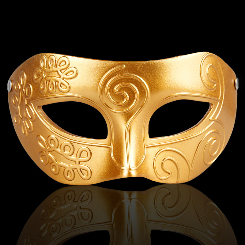 仕彩 万圣节酒吧装饰品半脸化妆舞会精品平头树脂爵士男士面具