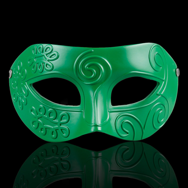 仕彩 万圣节酒吧装饰品半脸化妆舞会精品平头树脂爵士男士面具