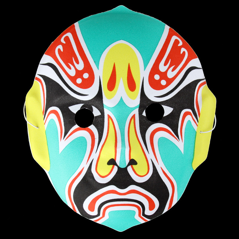 仕彩儿童面具京剧脸谱面具男全脸纸浆变脸表演面具装饰挂件面具