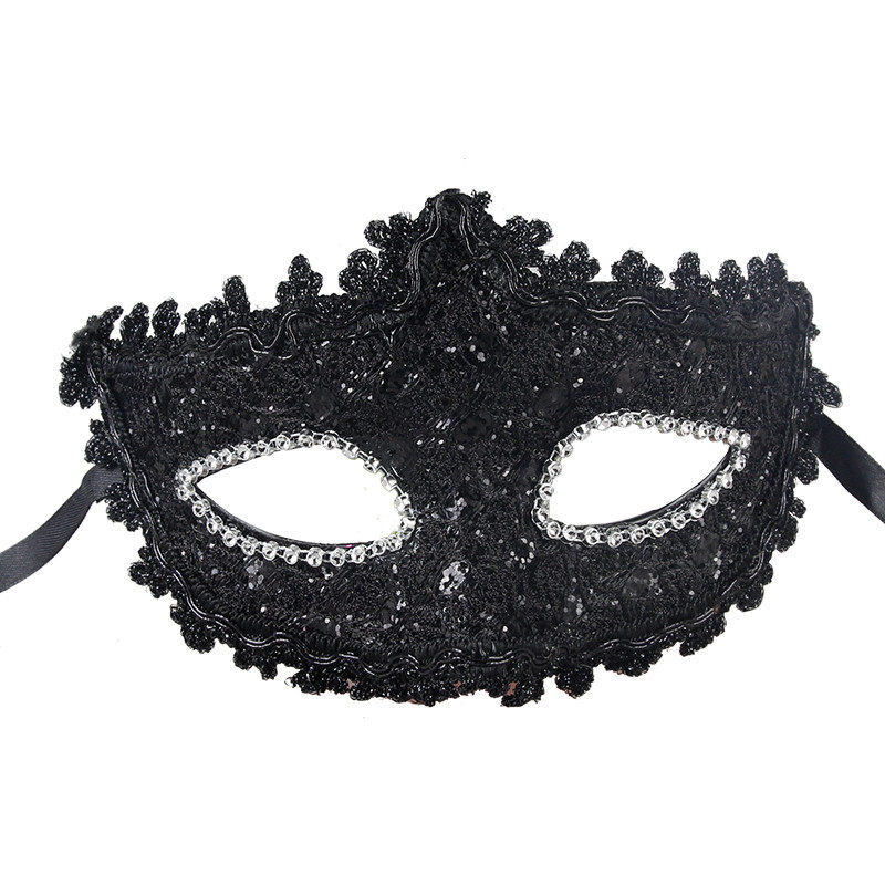 仕彩万圣节面具半脸女化妆舞会公主皮革金粉面具Cosplay成人男女