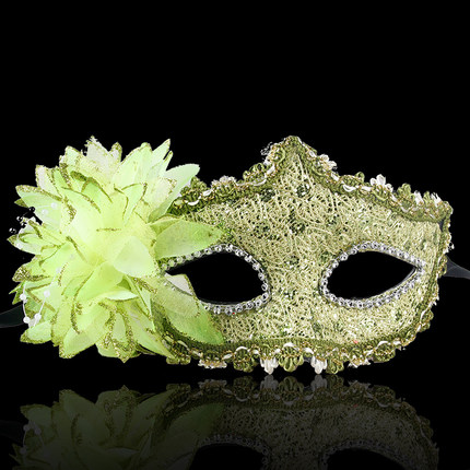 仕彩 万圣节化妆舞会性感皮革面具半脸公主镂空蕾丝面具儿童男 女