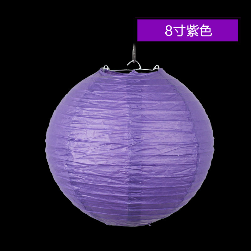 纯色灯笼婚庆灯笼纸吊灯中秋节装饰幼儿园DIY创意彩色纸灯笼儿童