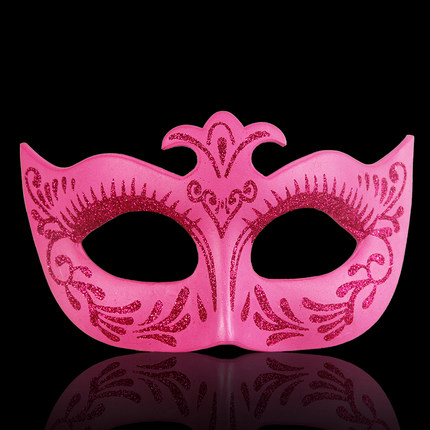 仕彩万圣节威尼斯公主面具化妆舞会面具女派对表演尖头彩绘EVA面