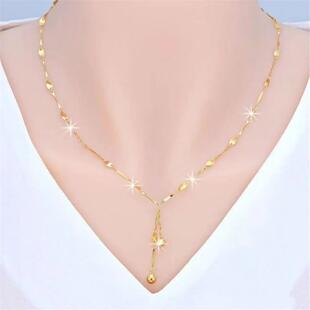 越南沙金七夕连理枝项链女款网红爆款轻奢小众高级感锁骨链送女友