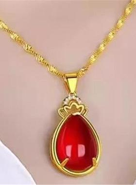 一眼心动高品质项链红绿玉石吊坠