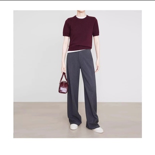 高腰天丝羊毛窄版 新款 阔腿裤 显瘦西装 9652 郑州女裤 休闲裤 2025秋季