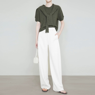 时尚 裤 女裤 丝毛混纺定制2026春年西装 女显瘦休闲加长版 专卖店