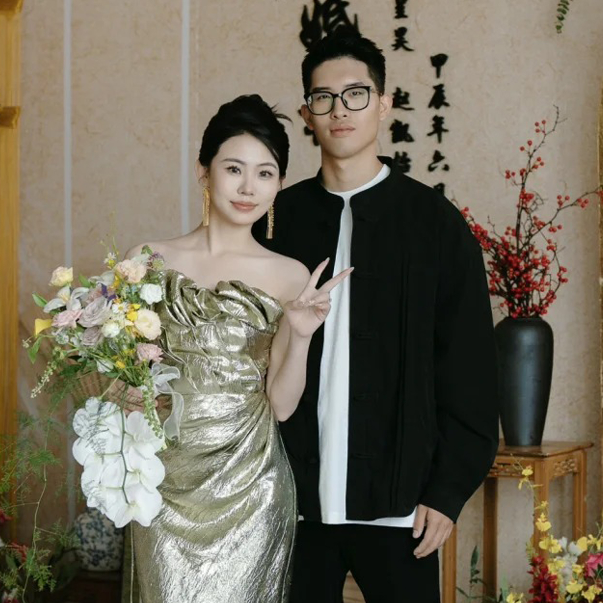 欢喜橙【玄逸】夏季订婚男士新中式衬衫外套正装衬衣高级国风立领