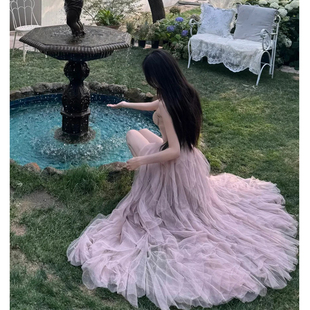 miu系高级轻奢抹胸连衣裙公主礼服生日派对party小礼裙女 欢喜橙