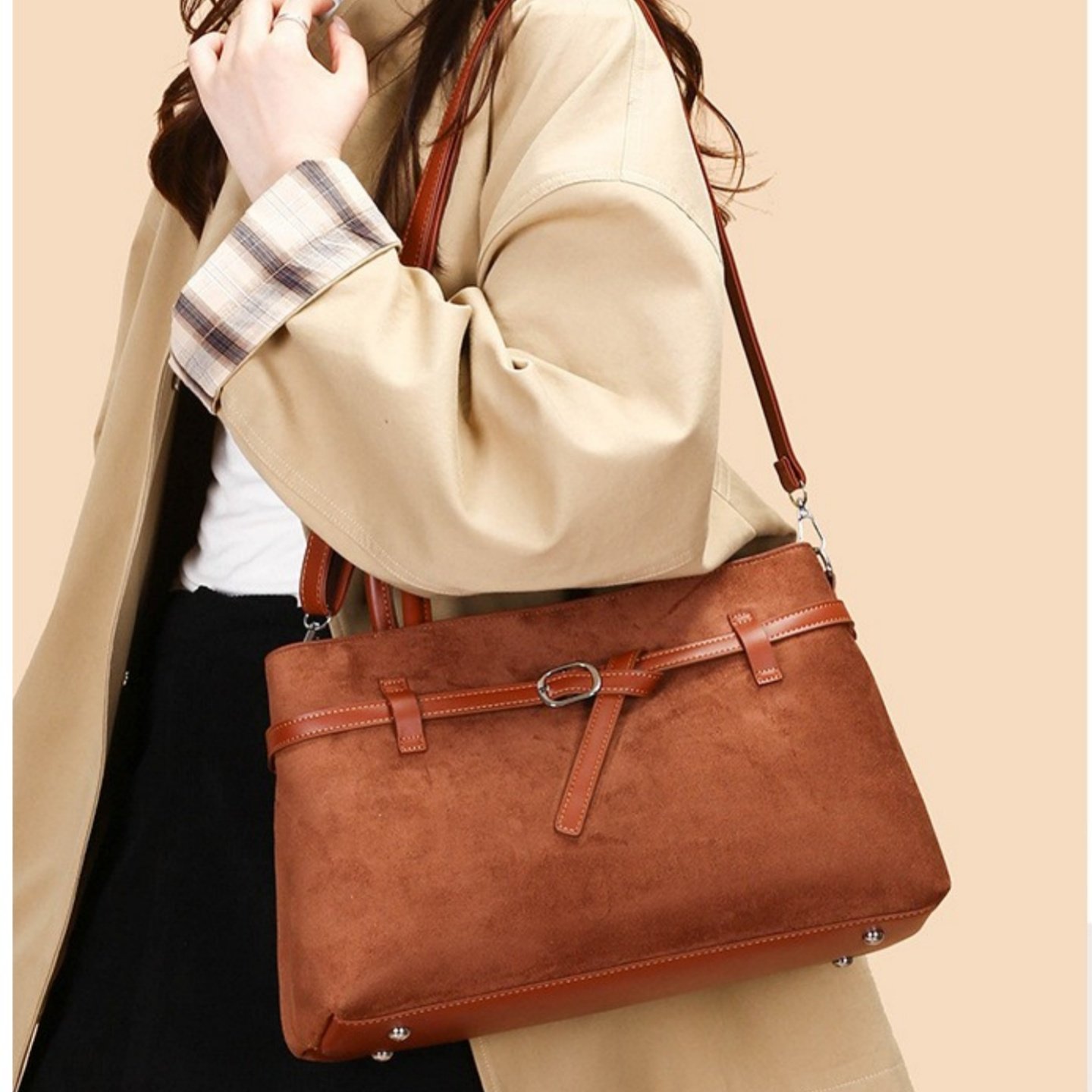 他为什么依然单身朱珠同款包包女