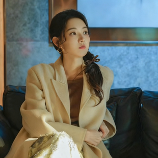 突然的喜欢王玉雯林欢儿同款双面羊毛大衣中长款呢子风衣外套衣服