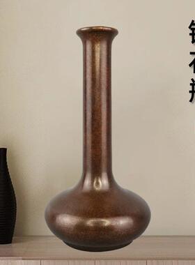 全铜中式铜花瓶装饰摆件