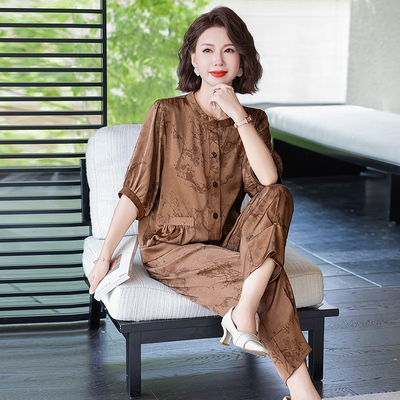 洋气妈妈大码套装中老年女装