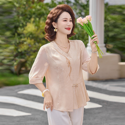 2026新款妈妈衬衫春装洋气高级感