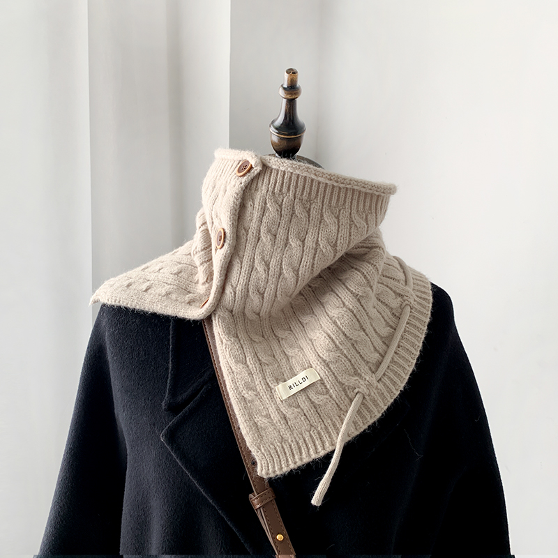 百搭纯色韩版ins风三合一披肩