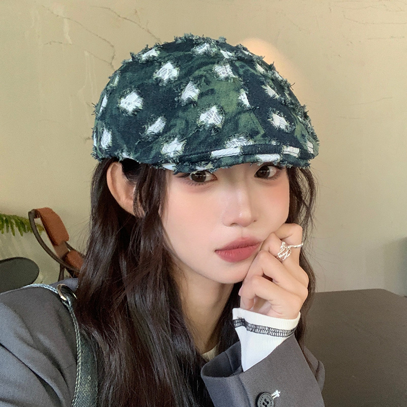 惟嫒破洞前进帽尖圆头显年轻