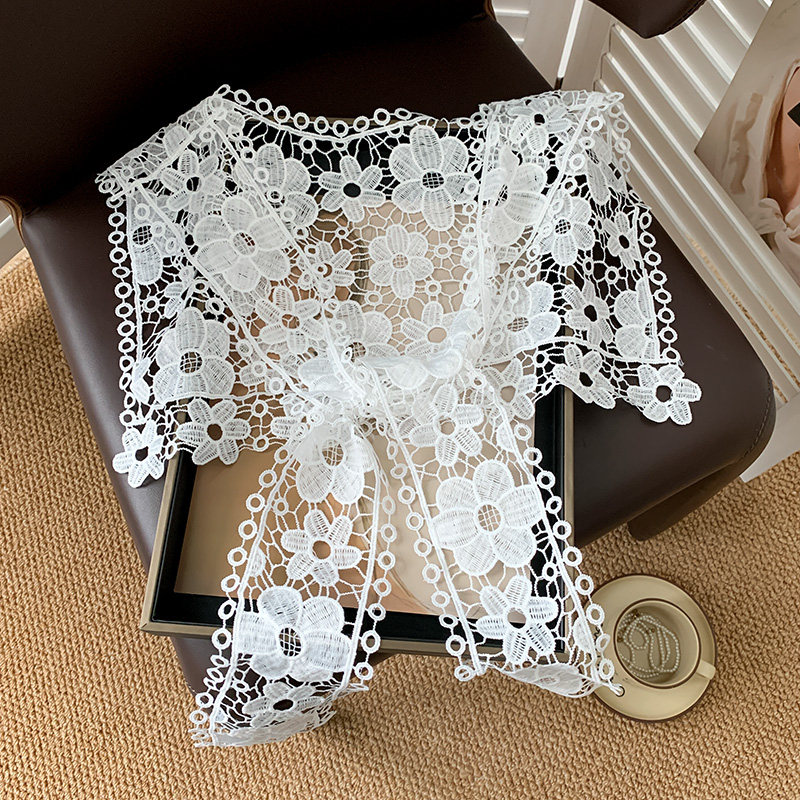 夏季外搭坎肩蕾丝镂空钩花小披肩女薄款针织搭肩搭配裙子打结围巾,服饰配件/皮带/帽子/围巾,围巾/丝巾/披肩,淘宝优惠券,粉丝福利购,淘宝优惠卷