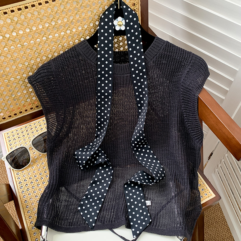 波点细长条丝巾女春夏季y2k辣妹时尚百搭装饰系脖高级感领巾飘带