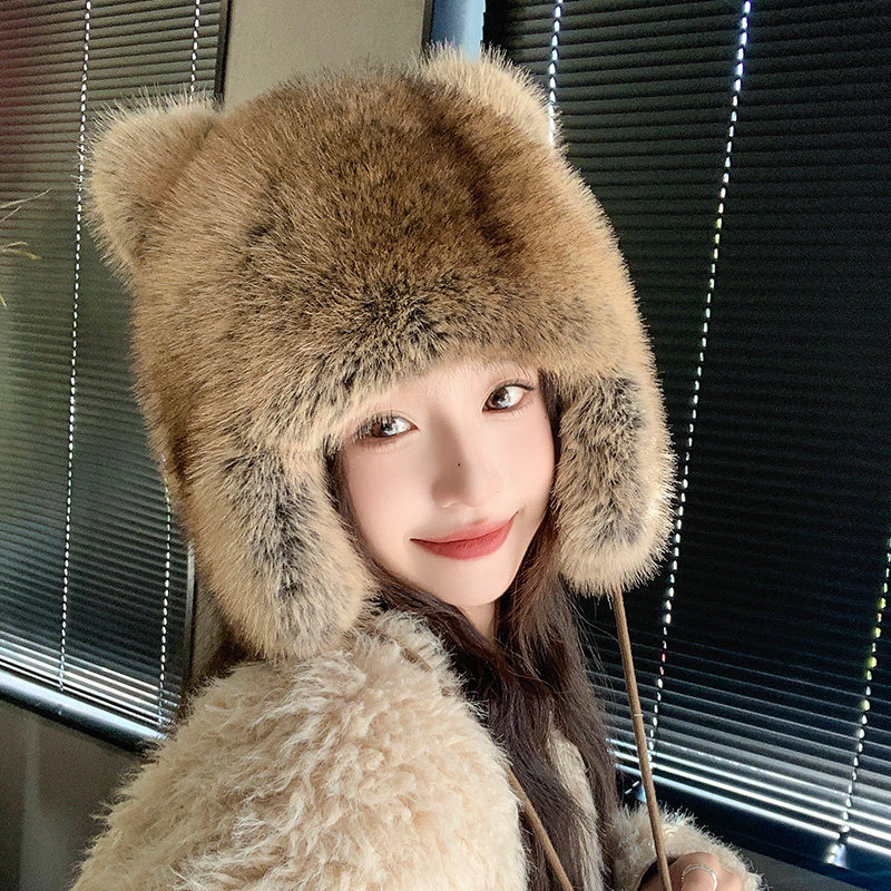 小浣熊护耳帽美州仿皮草帽子冬季加绒加厚保暖男女儿童成人雷锋帽,服饰配件/皮带/帽子/围巾,帽子,淘宝优惠券,粉丝福利购,淘宝优惠卷