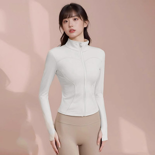 外穿瑜伽服上衣专业跑步透气运动外套健身服女普拉提训练服外套女