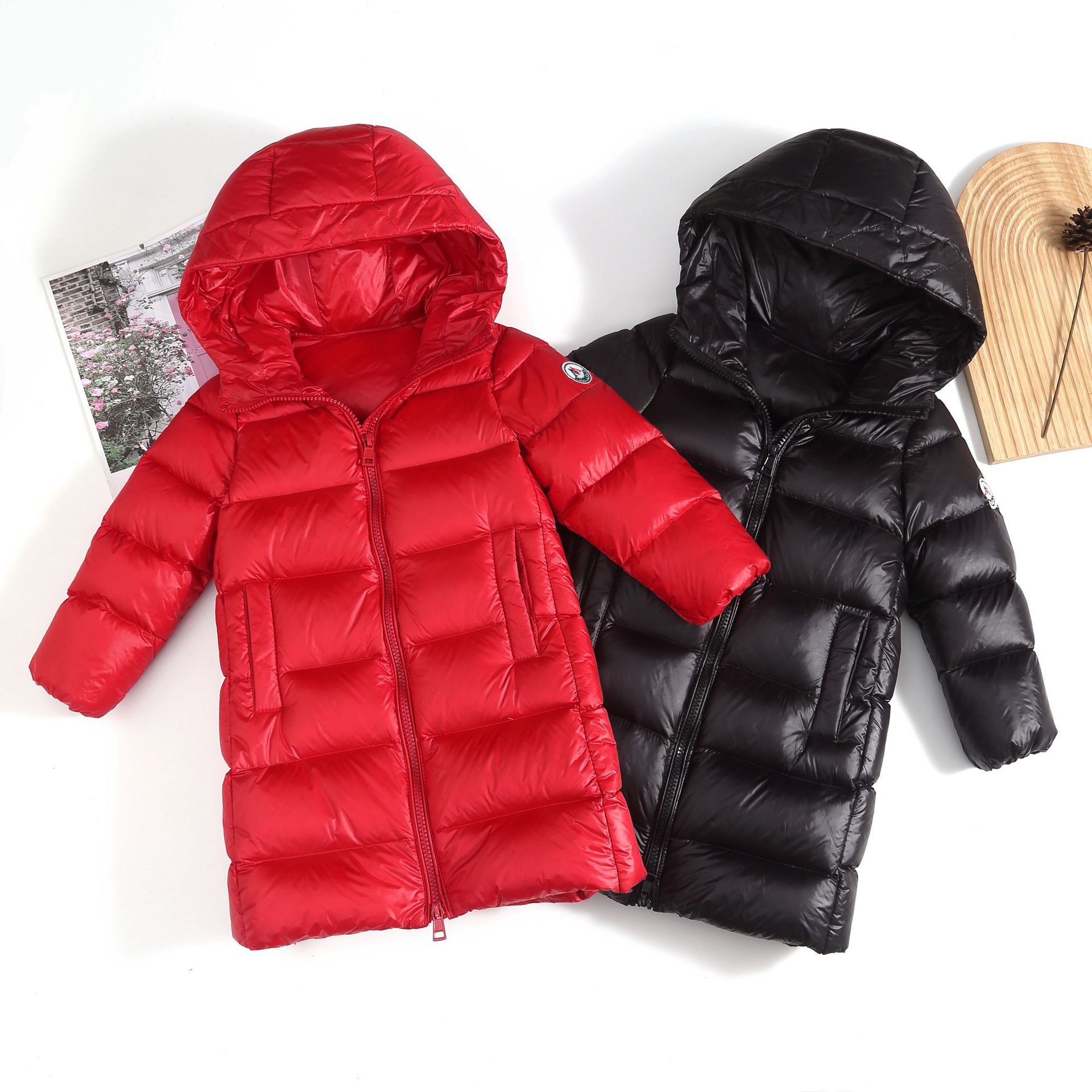 冬季男童女童超轻童装女大童韩版外套儿童中长款秋冬装羽绒服轻盈