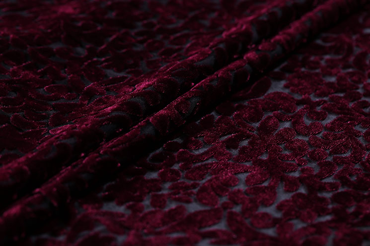 紫红桑蚕丝服装丝绸提花真丝面料