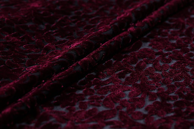 紫红桑蚕丝服装丝绸提花真丝面料