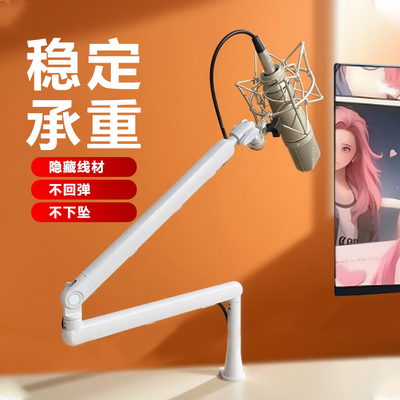 麦克风悬臂支架桌面手持动圈麦专用电容麦克风直播话筒支架
