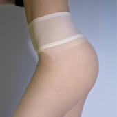 0D超薄高透融化网纱腰无缝裆黑丝袜女高腰性感隐形加大丝滑连裤 袜