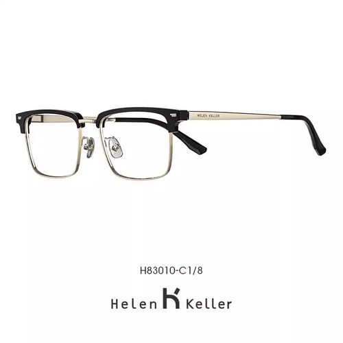 海伦凯勒王一博同款长方形眼镜架眉线框专业配度数近视镜片H83010