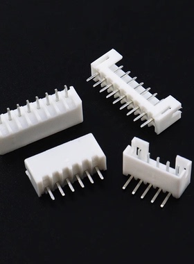 xh2.54mm连接器接插件2p3p4p直针座弯针座 白色端子5p6p8p10p12p